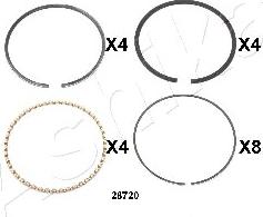 Ashika 34-28720 - Segment piston aaoparts.ro