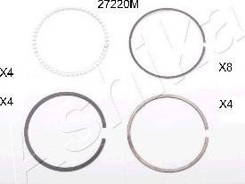 Ashika 34-27220M - Segment piston aaoparts.ro
