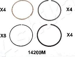 Ashika 29-14200M - Segment piston aaoparts.ro