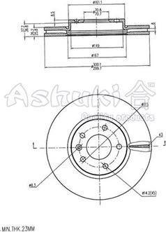 Ashuki 0990-7190 - Disc frana aaoparts.ro