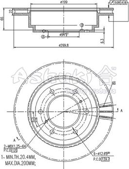 Ashuki 0993-5205 - Disc frana aaoparts.ro