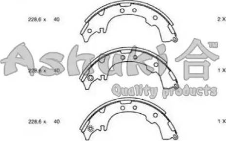 Ashuki 1050-8602 - Set saboti frana aaoparts.ro