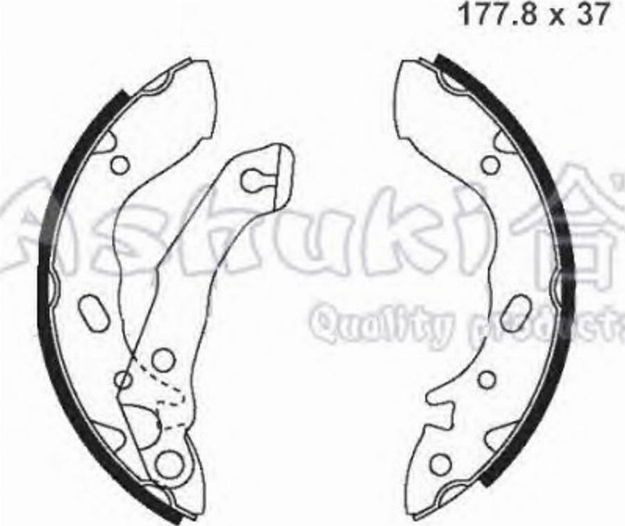 Ashuki 1050-3050 - Set saboti frana aaoparts.ro