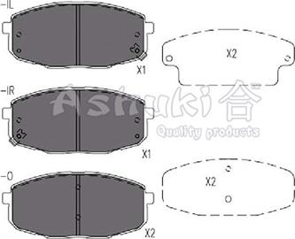 Ashuki 1080-9130 - Set placute frana,frana disc aaoparts.ro