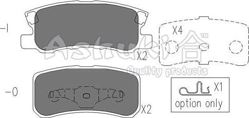 Ashuki 1083-0105 - Set placute frana,frana disc aaoparts.ro