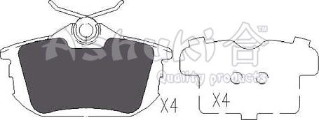 Ashuki 1083-2105 - Set placute frana,frana disc aaoparts.ro