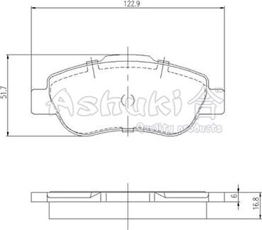 Ashuki 1083-7501 - Set placute frana,frana disc aaoparts.ro