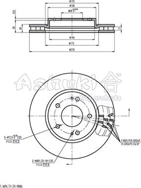 Ashuki C650-35 - Disc frana aaoparts.ro