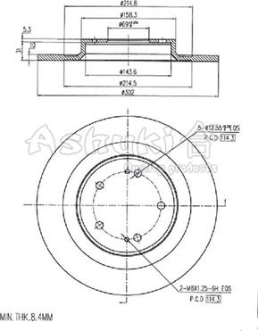 Ashuki C652-55 - Disc frana aaoparts.ro