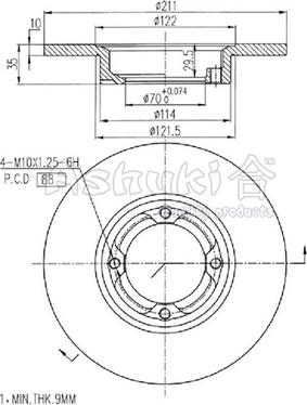 Ashuki D097-01 - Disc frana aaoparts.ro