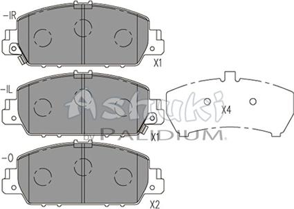 Ashuki H026-43 - Set placute frana,frana disc aaoparts.ro