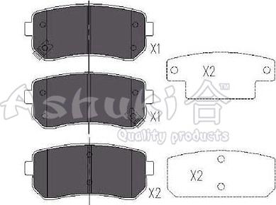 Ashuki I044-05 - Set placute frana,frana disc aaoparts.ro