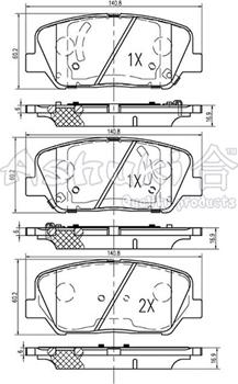 Ashuki I043-15 - Set placute frana,frana disc aaoparts.ro