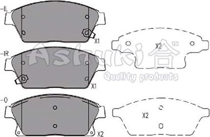 Ashuki J009-55 - Set placute frana,frana disc aaoparts.ro