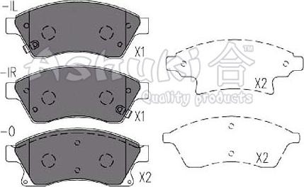 Ashuki J009-50 - Set placute frana,frana disc aaoparts.ro