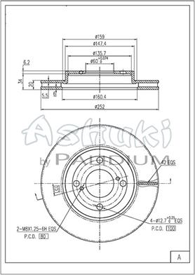 Ashuki K016-71 - Disc frana aaoparts.ro