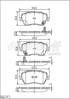 Ashuki K012-40 - Set placute frana,frana disc aaoparts.ro