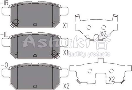 Ashuki K012-27 - Set placute frana,frana disc aaoparts.ro