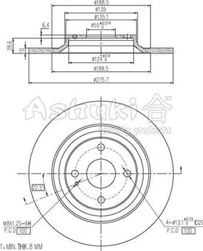 Ashuki M606-44 - Disc frana aaoparts.ro