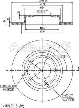 Ashuki M606-15 - Disc frana aaoparts.ro