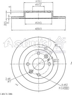 Ashuki M613-01 - Disc frana aaoparts.ro