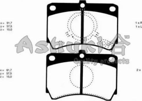 Ashuki M044-01 - Set placute frana,frana disc aaoparts.ro