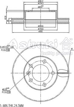 Ashuki N014-35 - Disc frana aaoparts.ro