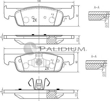 Ashuki P1-1447 - Set placute frana,frana disc aaoparts.ro