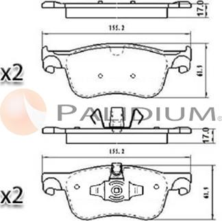 Ashuki P1-1609 - Set placute frana,frana disc aaoparts.ro