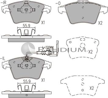 Ashuki P1-1048 - Set placute frana,frana disc aaoparts.ro