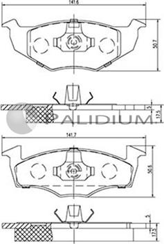 Ashuki P1-1009 - Set placute frana,frana disc aaoparts.ro
