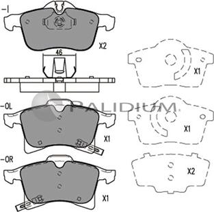 Ashuki P1-1008 - Set placute frana,frana disc aaoparts.ro