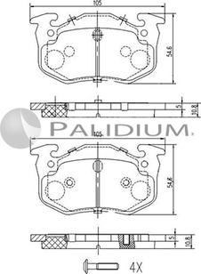 Ashuki P1-1036 - Set placute frana,frana disc aaoparts.ro