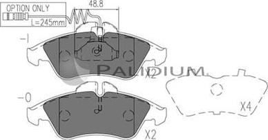 Ashuki P1-1032 - Set placute frana,frana disc aaoparts.ro