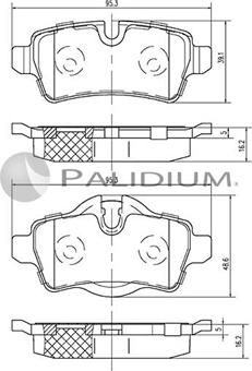 Ashuki P1-1147 - Set placute frana,frana disc aaoparts.ro