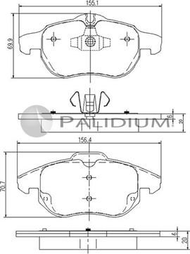 Ashuki P1-1125 - Set placute frana,frana disc aaoparts.ro