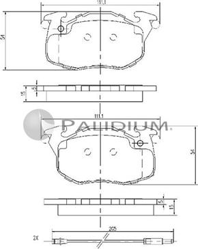 Ashuki P1-1173 - Set placute frana,frana disc aaoparts.ro