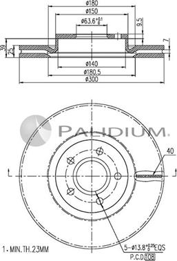 Ashuki P330-056 - Disc frana aaoparts.ro