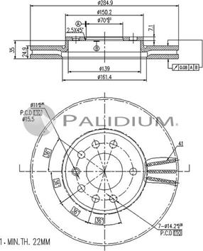 Ashuki P330-069 - Disc frana aaoparts.ro