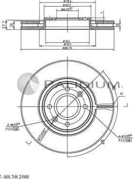 Ashuki P330-005 - Disc frana aaoparts.ro