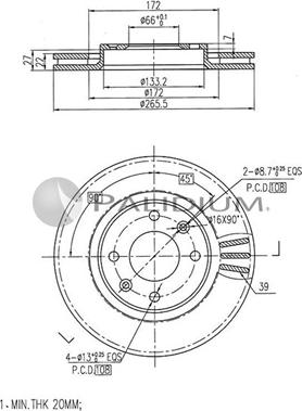 Ashuki P330-008 - Disc frana aaoparts.ro