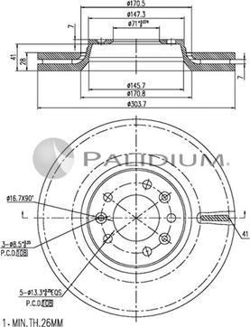 Ashuki P330-010 - Disc frana aaoparts.ro
