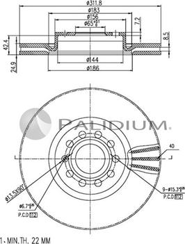 Ashuki P330-018 - Disc frana aaoparts.ro