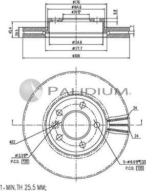 Ashuki P330-012 - Disc frana aaoparts.ro