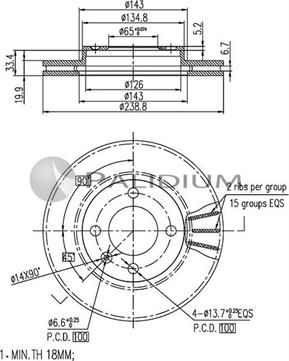 Ashuki P330-036 - Disc frana aaoparts.ro