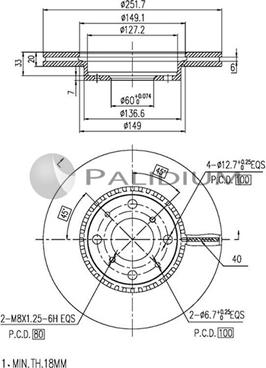 Ashuki P330-022 - Disc frana aaoparts.ro