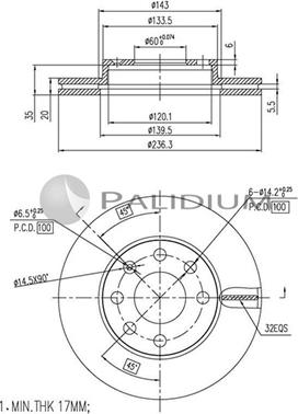 Ashuki P330-072 - Disc frana aaoparts.ro