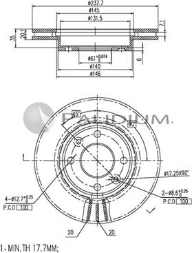 Ashuki P330-107 - Disc frana aaoparts.ro