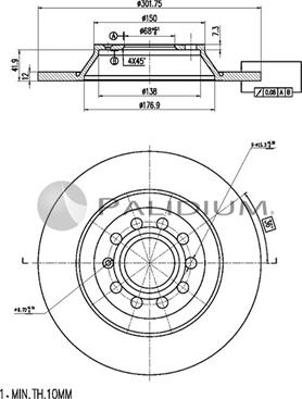 Ashuki P330-119 - Disc frana aaoparts.ro