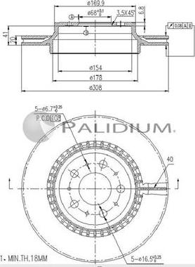 Ashuki P330-117 - Disc frana aaoparts.ro